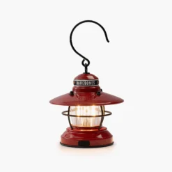 Barebones Edison Mini Lantern -Beste Kampeer Winkel Barebones MIni Edison light Red aan