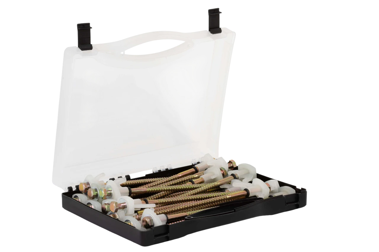 Happy Rhino Tentpennen Schroef Drill 20St+Verl. In Koffer 4 Happy Rhino Tentpennen Schroef Drill 20St+Verl. In Koffer - Afbeelding 2