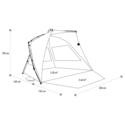 Terra Nation Strandtent Kau Kohu Plus RPET - Bleu 7 Terra Nation Strandtent Kau Kohu Plus RPET - Bleu - Afbeelding 5