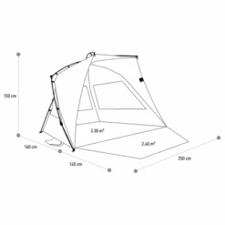 Terra Nation Strandtent Kau Kohu Plus RPET - Sand 13 Terra Nation Strandtent Kau Kohu Plus RPET - Sand -Beste Kampeer Winkel KAUKOHUplus SKETCH