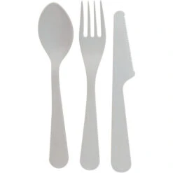 Point-Virgule 3-Delige PLA Bestekset 7 Point-Virgule 3-Delige PLA Bestekset -Beste Kampeer Winkel Point Virguele 3 delige bestekset grijs