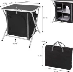 Redcliffs Outdoor Campingkast Zwart Vouwbaar -Beste Kampeer Winkel campingkast opvouwbaar zwart redcliffs 2