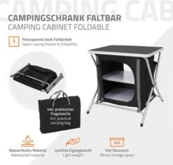 Redcliffs Outdoor Campingkast Zwart Vouwbaar -Beste Kampeer Winkel campingkast opvouwbaar zwart redcliffs 4